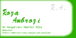 roza ambrozi business card