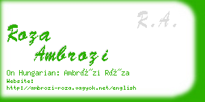 roza ambrozi business card